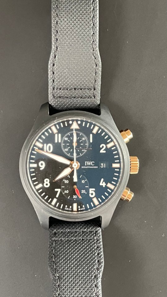IMG_9081 IWC Pilot Chronograph Top Gun Mens watch Unisex Automatic Ceramic IW389003 Replica 7