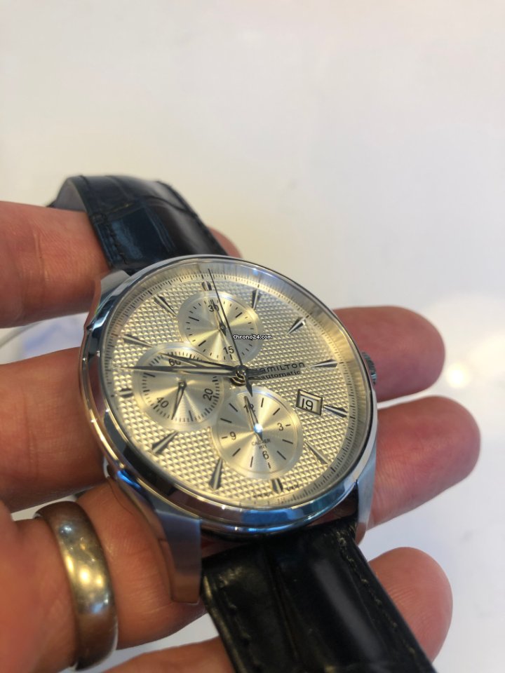 IMG_9081 Hamilton Jazzmaster Auto Chrono Mens watch Unisex Automatic Steel H32596751 Replica 7