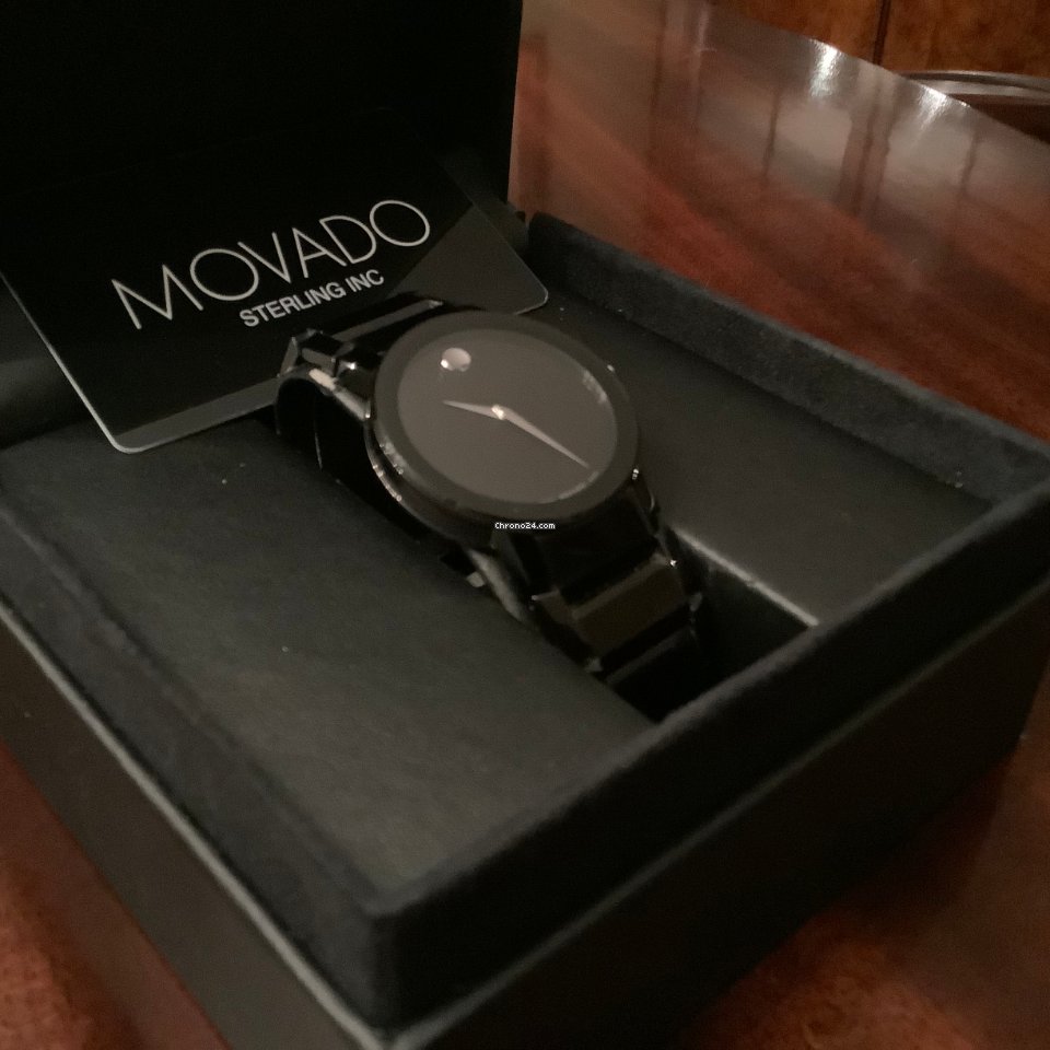 IMG_9081 Movado Sapphire Mens watch Unisex Quartz Steel 0606882 Replica 7