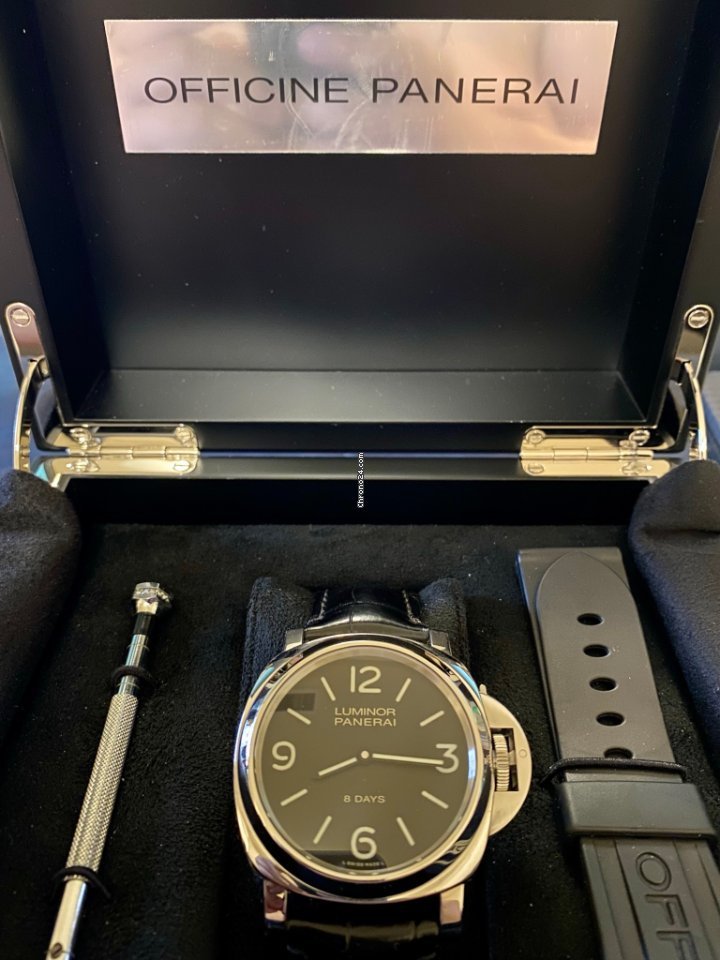 IMG_9081 Panerai Luminor Base 8 Days Mens watch Unisex Manual winding Steel PAM 560 Replica 7