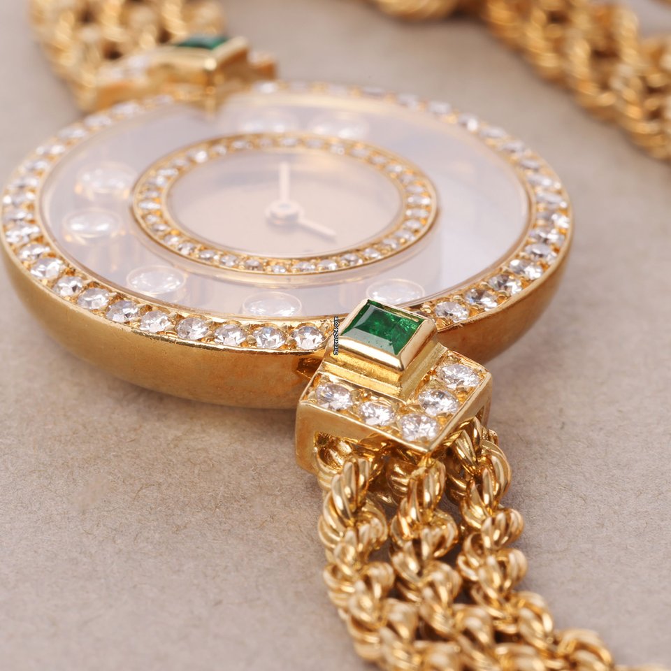 IMG_9081 Chopard Happy Diamonds Womens watch Quartz Yellow gold 4066 Replica 7