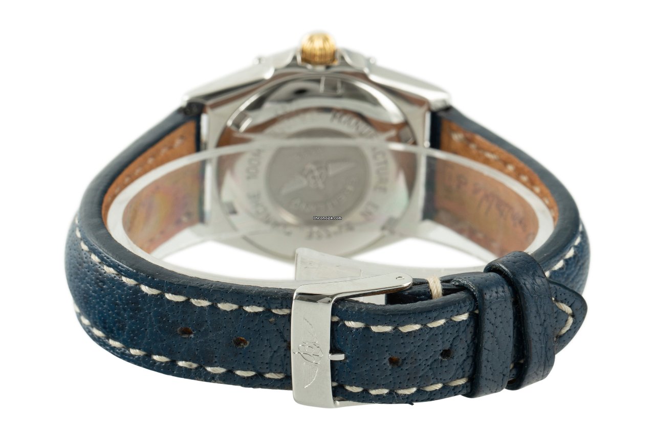 IMG_9081 Breitling Wings Lady Womens watch Quartz Gold Steel D67050 Replica 7