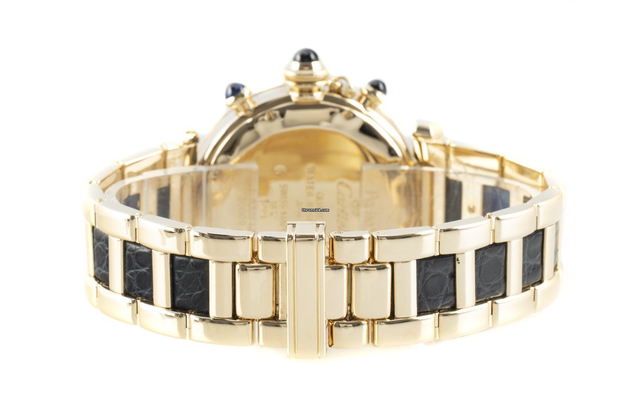 IMG_9081 Cartier Pasha Mens watch Unisex Quartz Yellow gold 30009 Replica 7