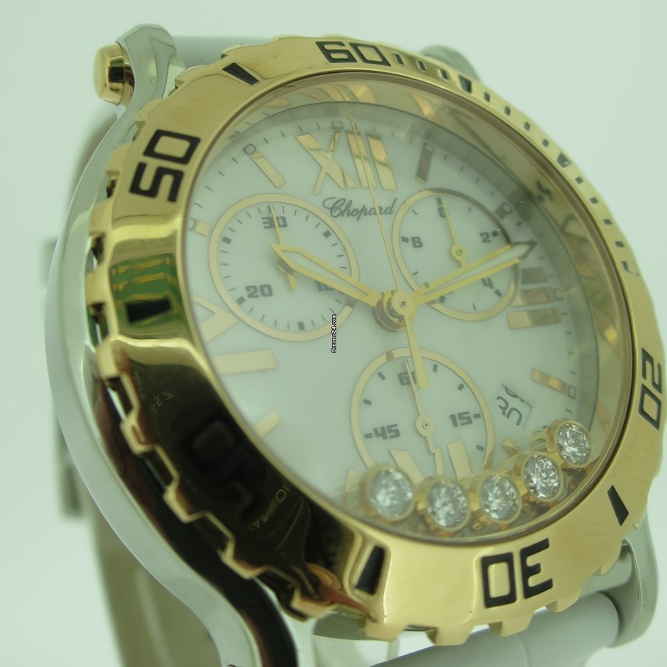 Chopard Happy Sport Womens watch Quartz Gold Steel 288499-6001 Replica 7