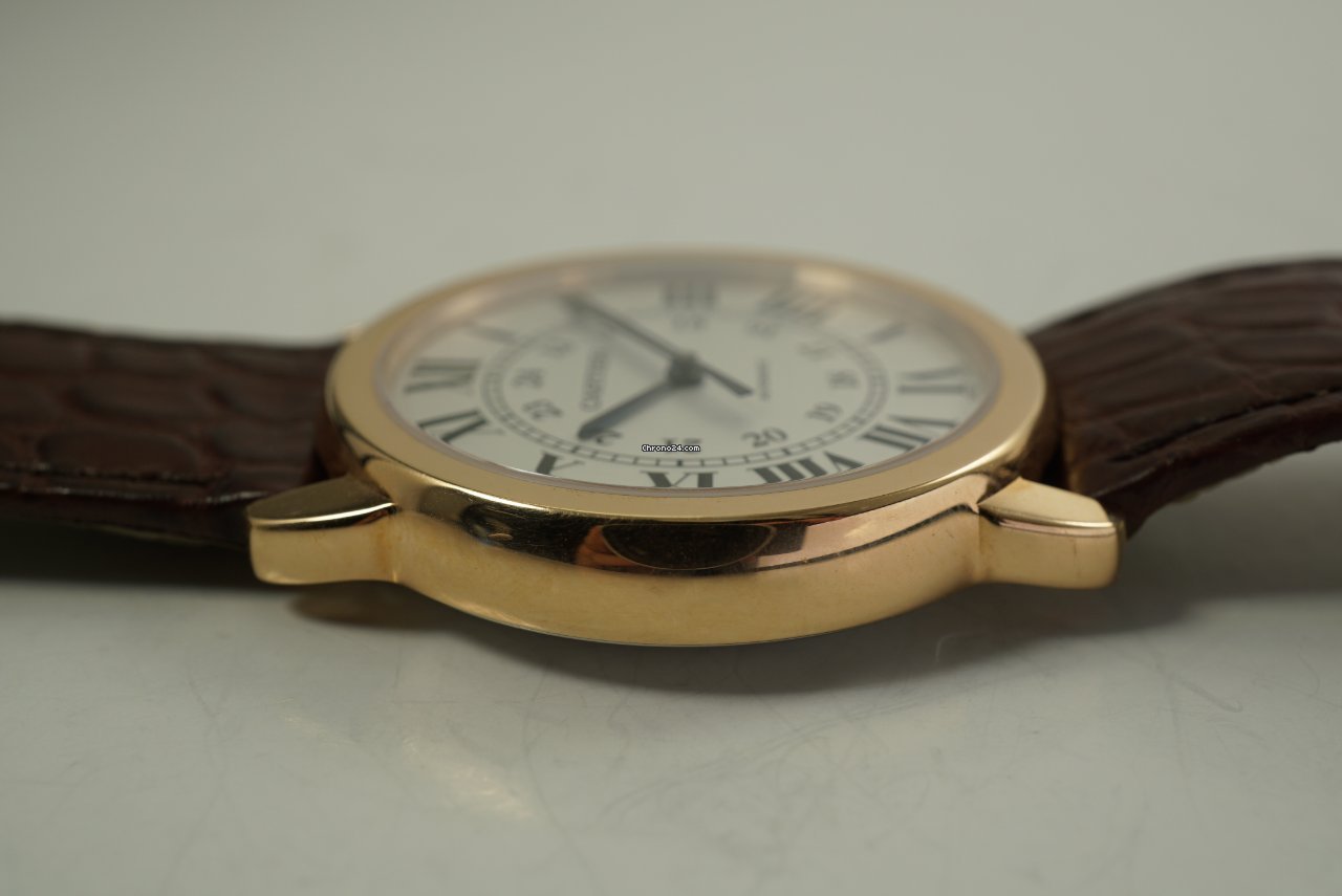 IMG_9081 Cartier Ronde Solo de Cartier Mens watch Unisex Automatic Rose gold W2RN0008 Replica 7