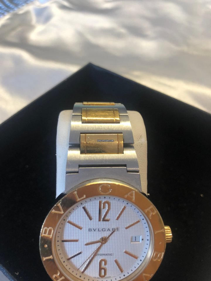 IMG_9081 Bulgari Bulgari Mens watch Unisex Automatic Gold Steel BB38SG Replica 7