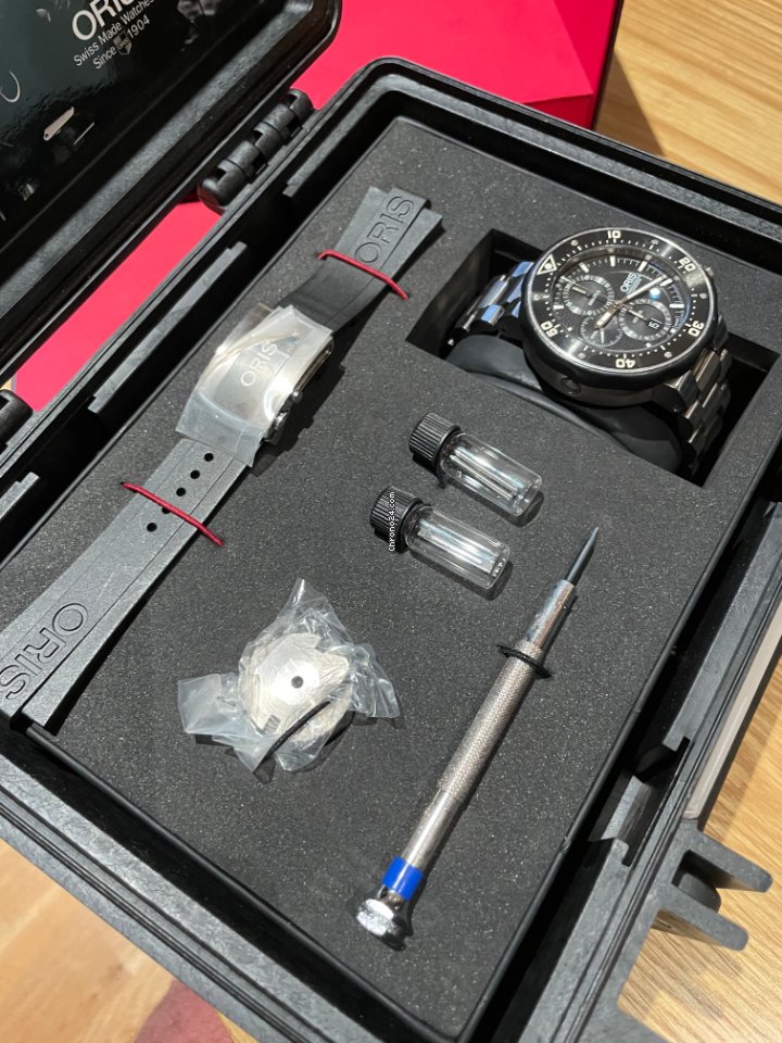 Oris ProDiver Chronograph Mens watch Unisex Automatic Titanium 01 674 7630 7154-Set Replica 7