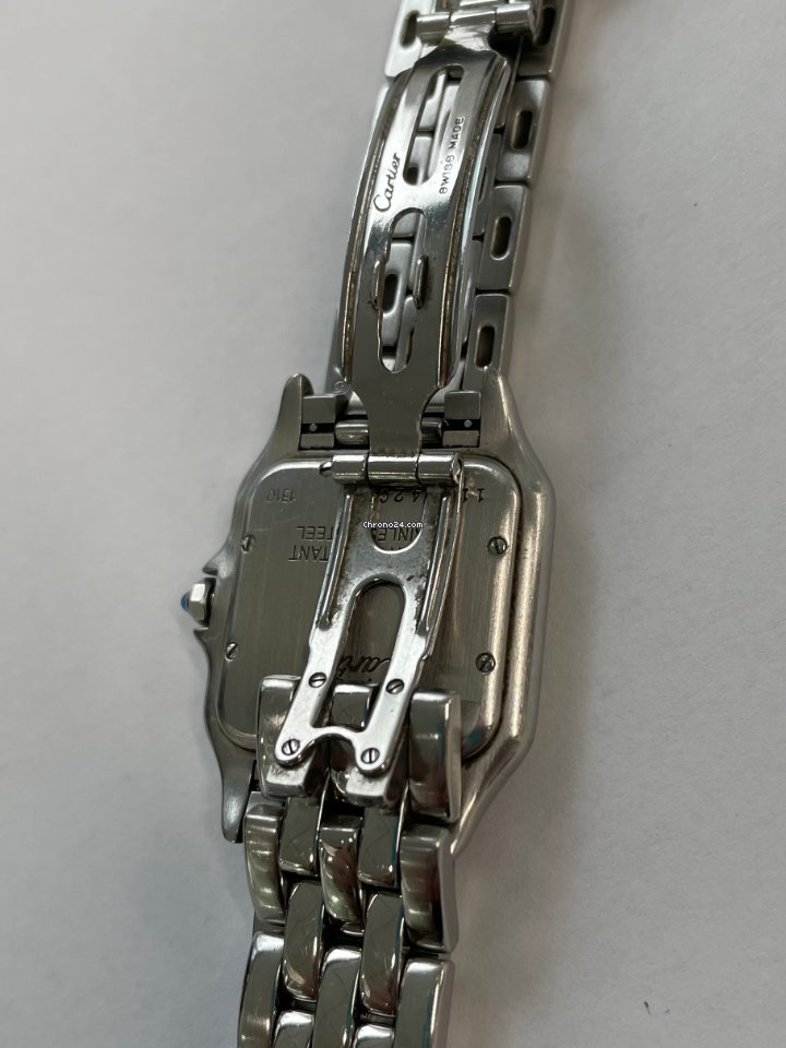 IMG_9081 Cartier Panthere Womens watch Quartz Steel 1310 Replica 7