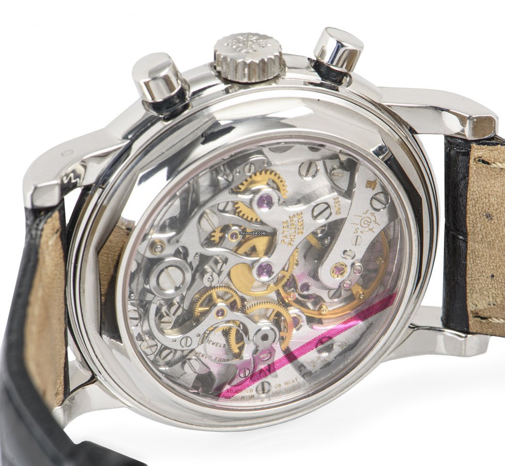 IMG_9081 Patek Philippe Perpetual Calendar Chronograph Mens watch Unisex Manual winding Platinum 3970EP-027 Replica 7