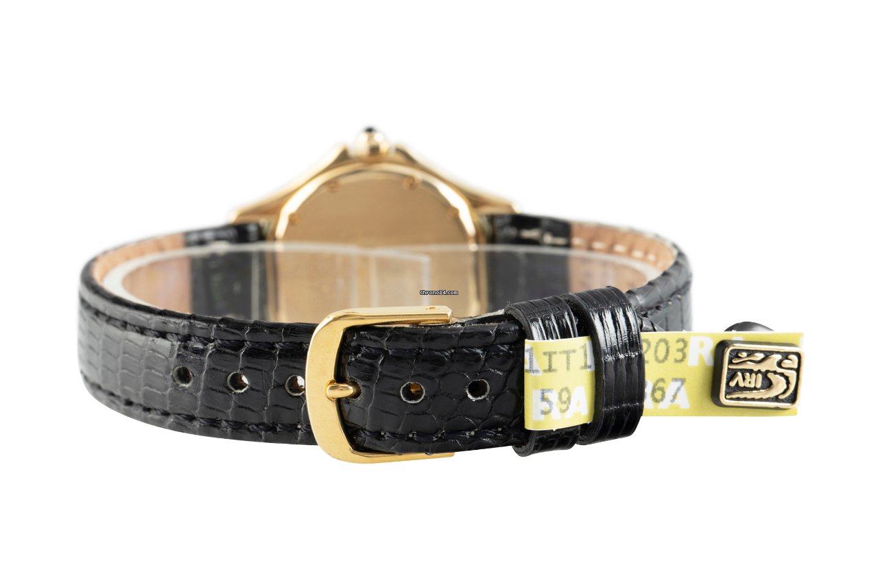 IMG_9081 Cartier Cougar Womens watch Quartz Yellow gold 887921 Replica 7