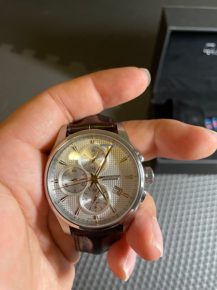 IMG_9081 Hamilton Jazzmaster Auto Chrono Mens watch Unisex Automatic Steel H32596551 Replica 7