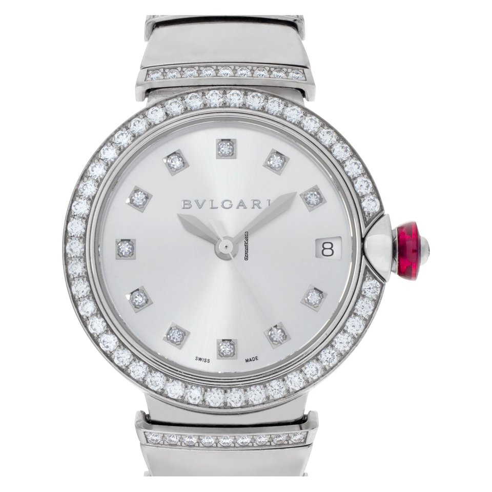 Bulgari Lucea Womens watch Automatic White gold LU W 33 G Replica 7