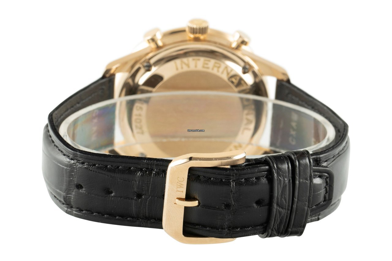 IWC Portuguese Chronograph Mens watch Unisex Automatic Red gold IW3714-02 Replica 7
