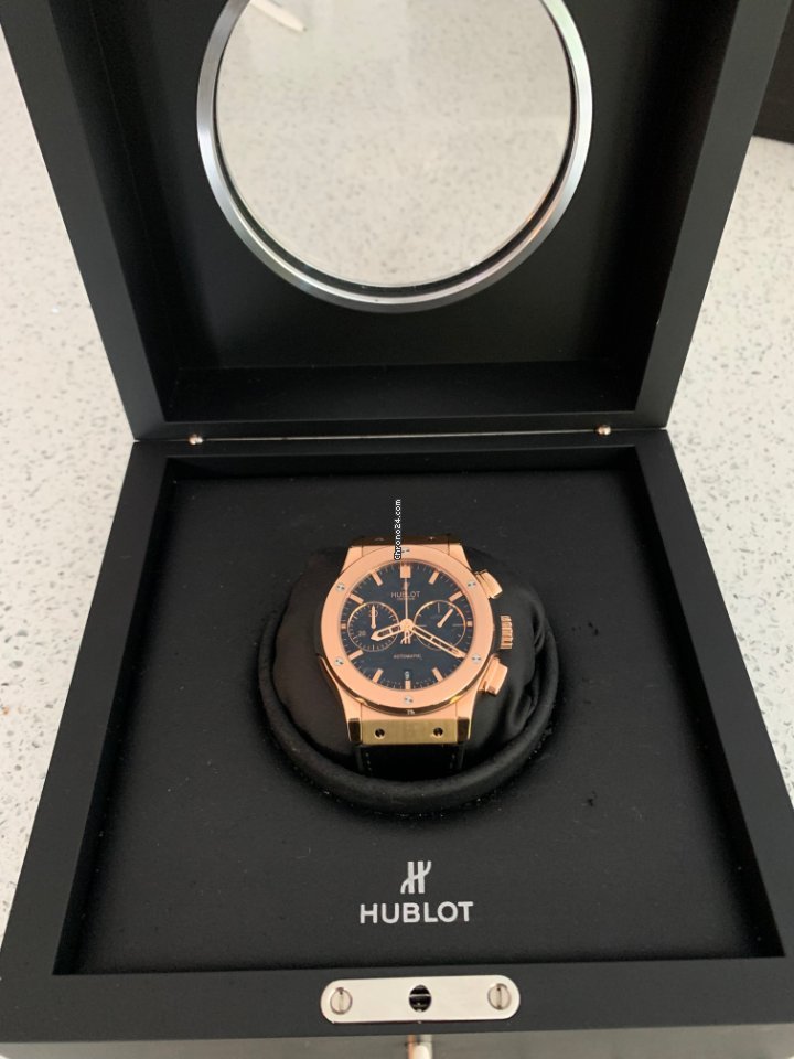 IMG_9081 Hublot Classic Fusion Chronograph Mens watch Unisex Automatic Rose gold 521.OX.1180.LR Replica 7