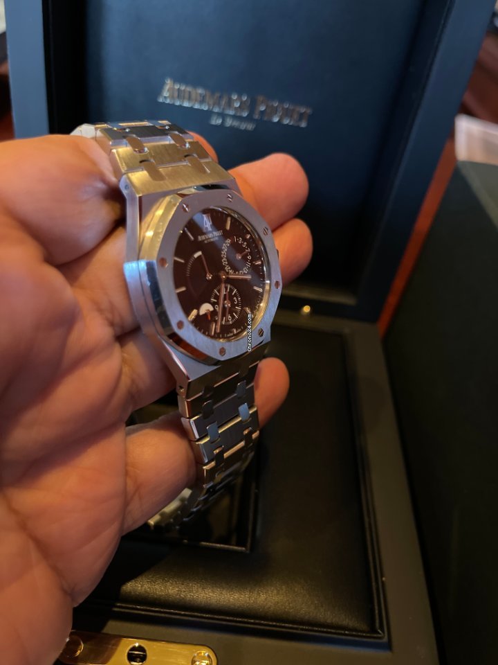 IMG_9081 Audemars Piguet Royal Oak Dual Time Mens watch Unisex Automatic Steel 26120ST.OO.1220ST.02 Replica 7