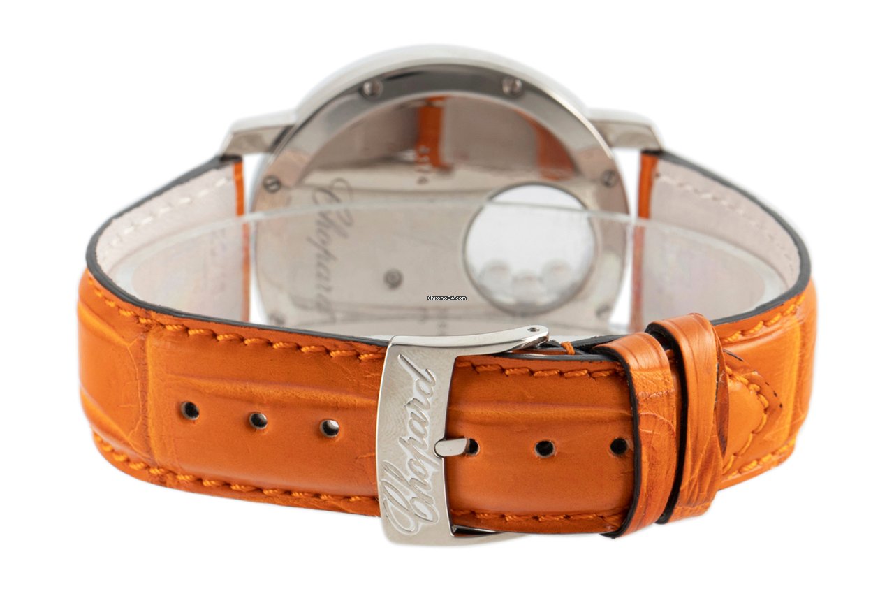 IMG_9081 Chopard Happy Diamonds Mens watch Unisex Quartz White gold 207469-1004 Replica 7