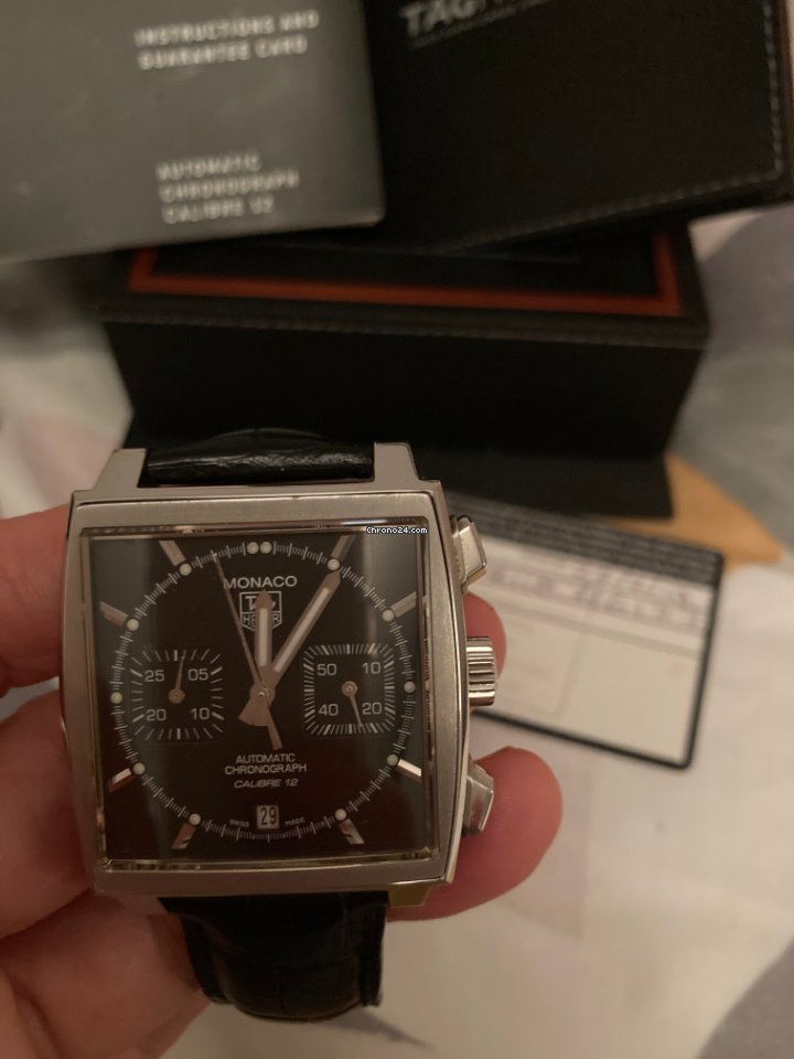 IMG_9081 TAG Heuer Monaco Calibre 12 Mens watch Unisex Automatic Steel CAW2110.FC6177 Replica 7