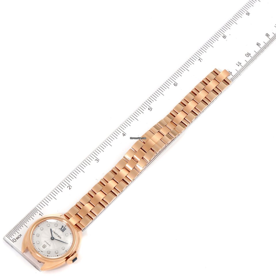 IMG_9081 Cartier Cle de Cartier Womens watch Automatic Rose gold WJCL0033 Replica 7