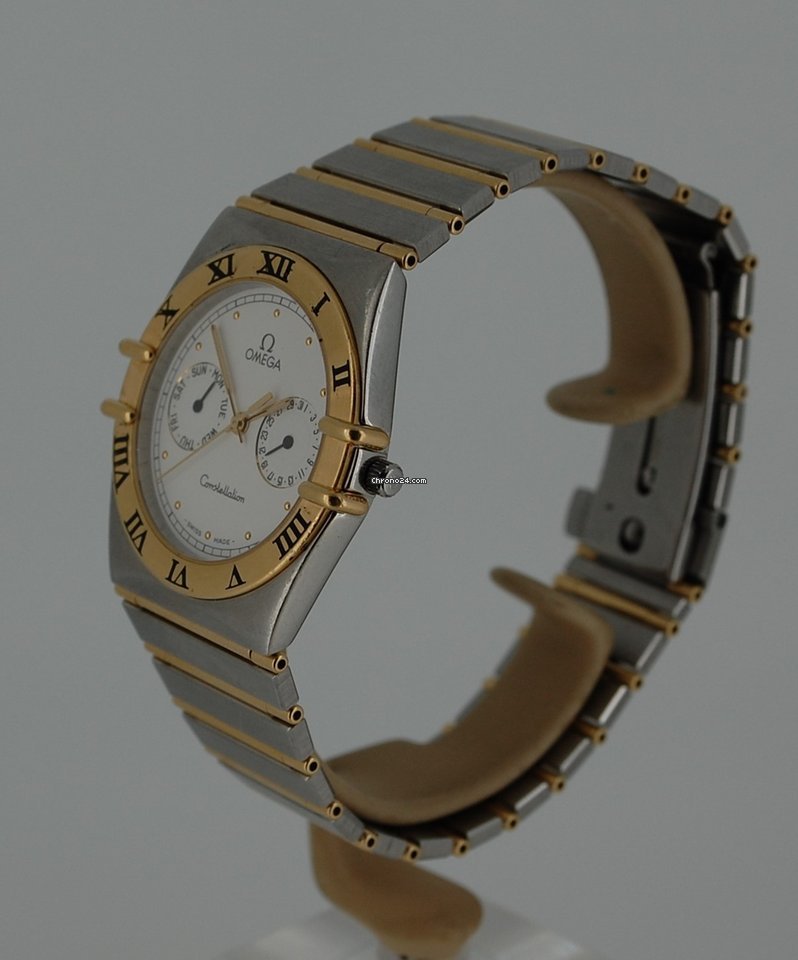 Omega Constellation Day-Date Mens watch Unisex Quartz Gold Steel 396.1069 Replica 7