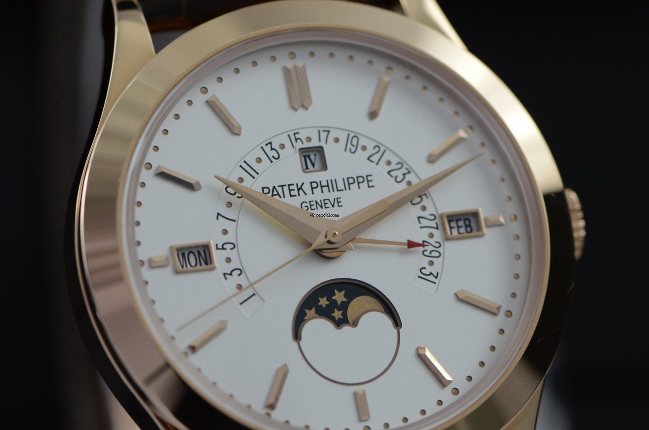 IMG_9081 Patek Philippe Perpetual Calendar Mens watch Unisex Automatic Rose gold 5496R-001 Replica 7