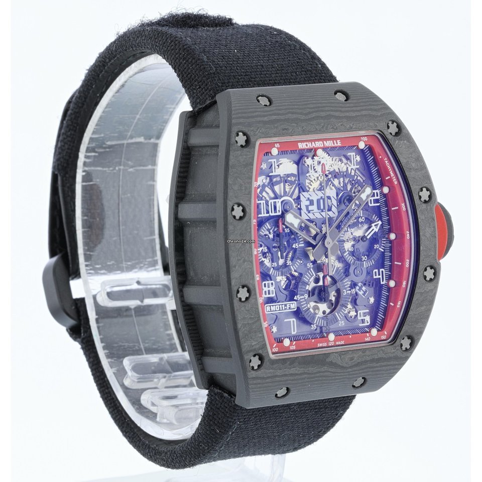 IMG_9081 Richard Mille RM 011 Mens watch Unisex Automatic Carbon RM011 AO CA Replica 7