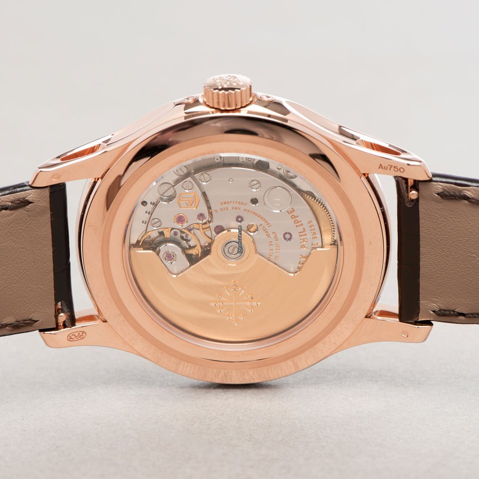 IMG_9081 Patek Philippe Annual Calendar Mens watch Unisex Automatic Rose gold 5205R Replica 7