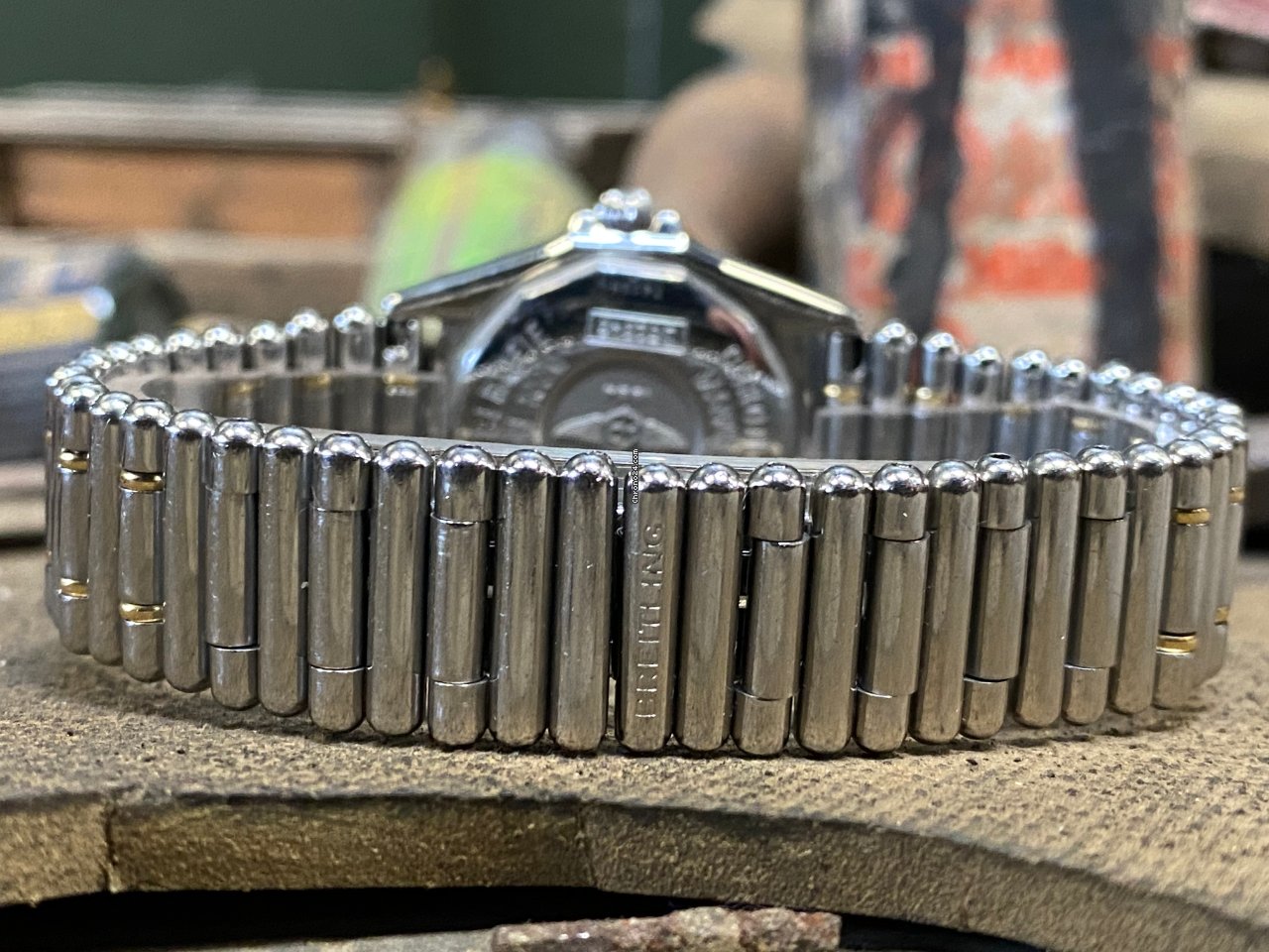 IMG_9081 Breitling Callistino Womens watch Quartz Gold Steel D52345 Replica 7