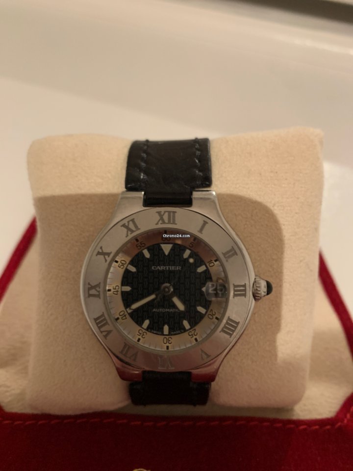 IMG_9081 Cartier 21 Must de Cartier Mens watch Unisex Automatic Steel W10147U2 Replica 7