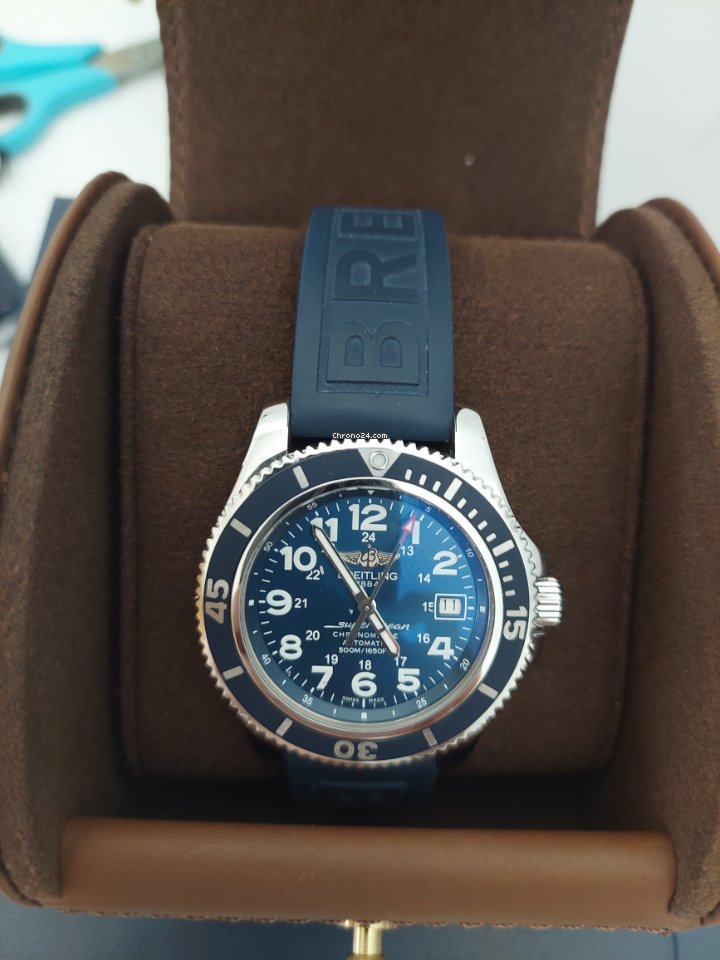 IMG_9081 Breitling Superocean II 42 Mens watch Unisex Automatic Steel A17365D1 Replica 7