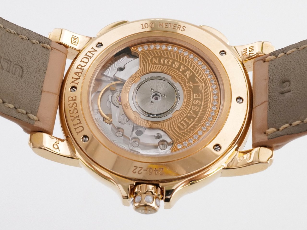 IMG_9081 Ulysse Nardin Dual Time Womens watch Automatic Rose gold 246-22 391 Replica 7
