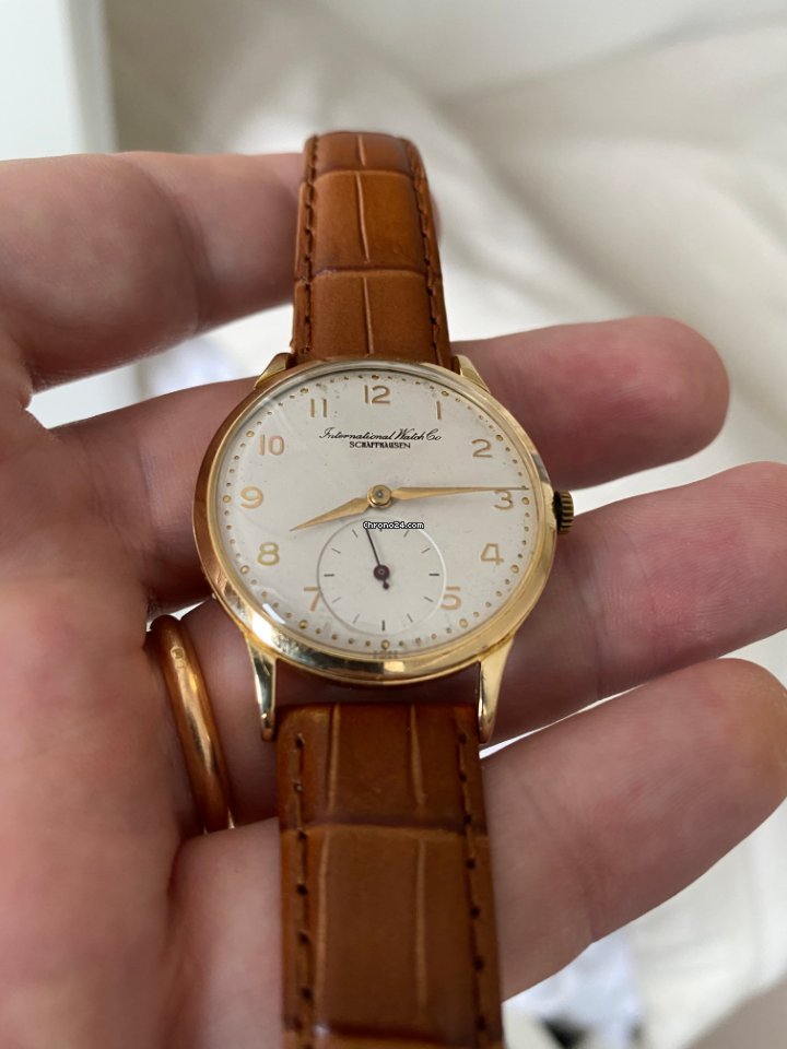 IWC Mens watch Unisex Manual winding Yellow gold 1308061 Replica 7