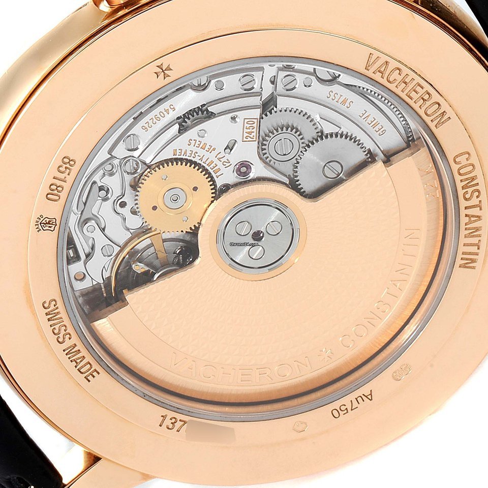 IMG_9081 Vacheron Constantin Patrimony Mens watch Unisex Automatic Rose gold 85180 000R-9166 Replica 7