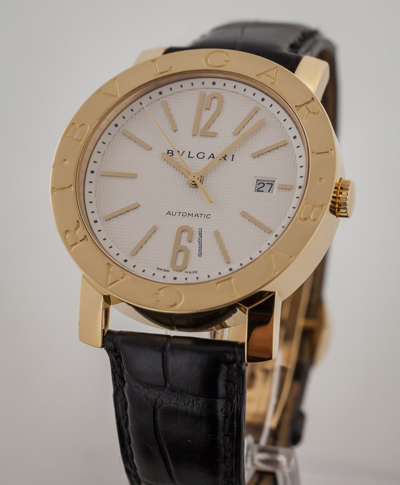 IMG_9081 Bulgari Bulgari Mens watch Unisex Automatic Yellow gold BB42GL Replica 7