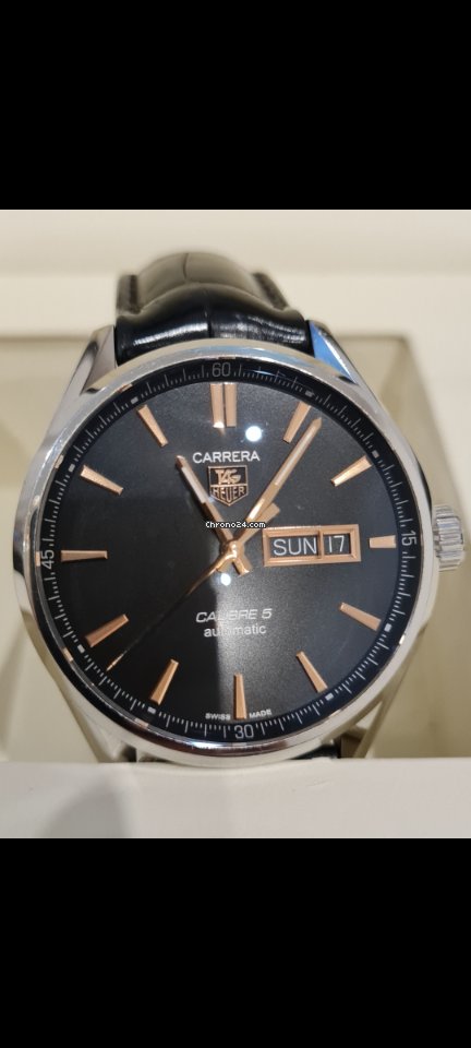 IMG_9081 TAG Heuer Carrera Calibre 5 Mens watch Unisex Automatic Steel WAR201C-1 Replica 7