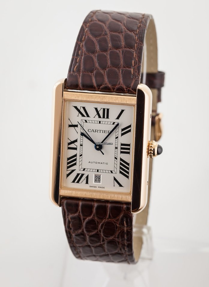 IMG_9081 Cartier Tank Solo Mens watch Unisex Automatic Rose gold W5200026 Replica 7