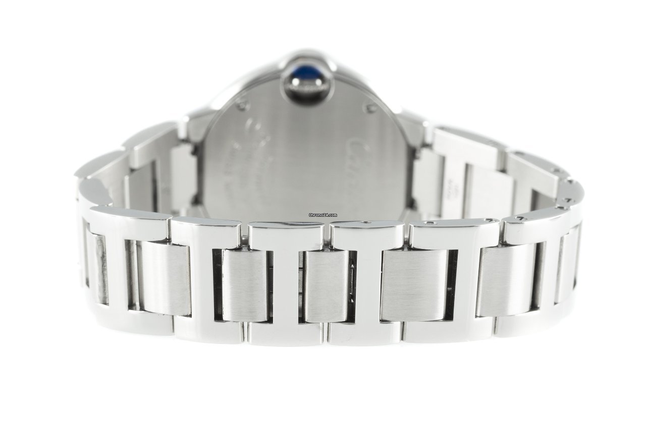IMG_9081 Cartier Ballon Bleu 28mm Womens watch Quartz Steel 3009 Replica 7