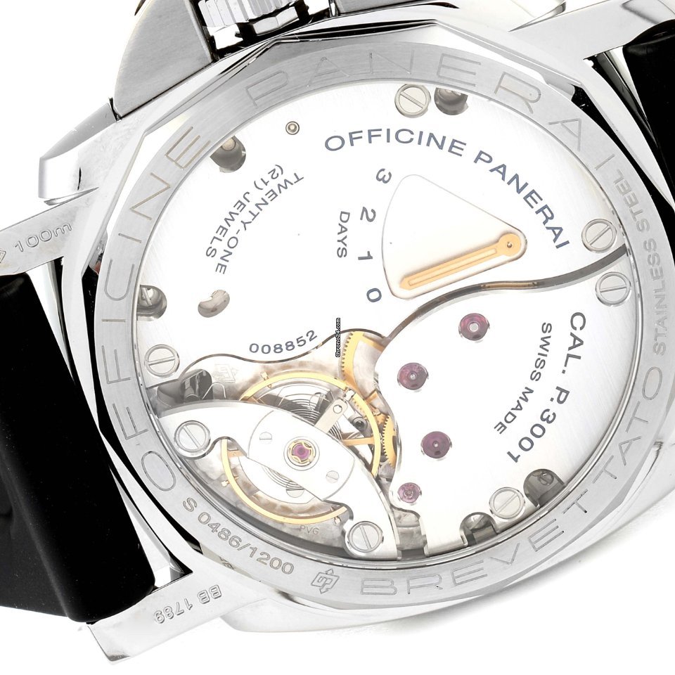 IMG_9081 Panerai Luminor Marina 1950 3 Days Mens watch Unisex Manual winding Steel PAM00422 Replica 7