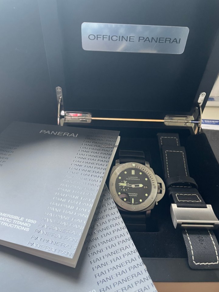 IMG_9081 Panerai Luminor Submersible 1950 3 Days Automatic Mens watch Unisex Automatic Titanium PAM 00305 Replica 7