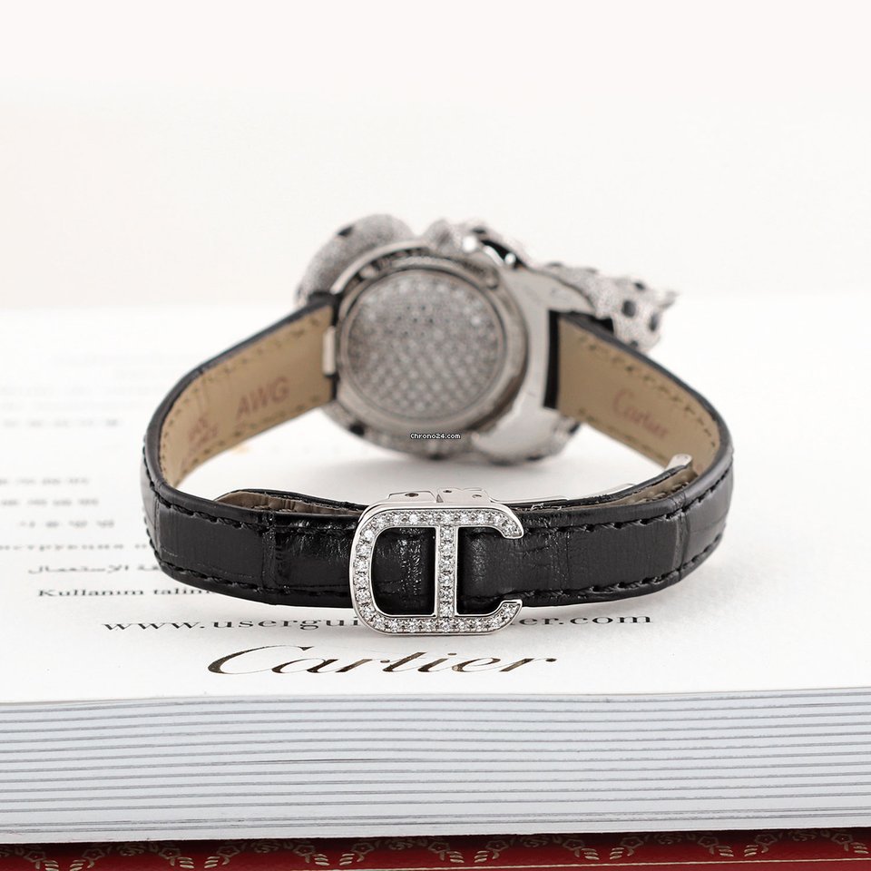 Cartier Panthere Womens watch Quartz White gold hpi00773 Replica 7