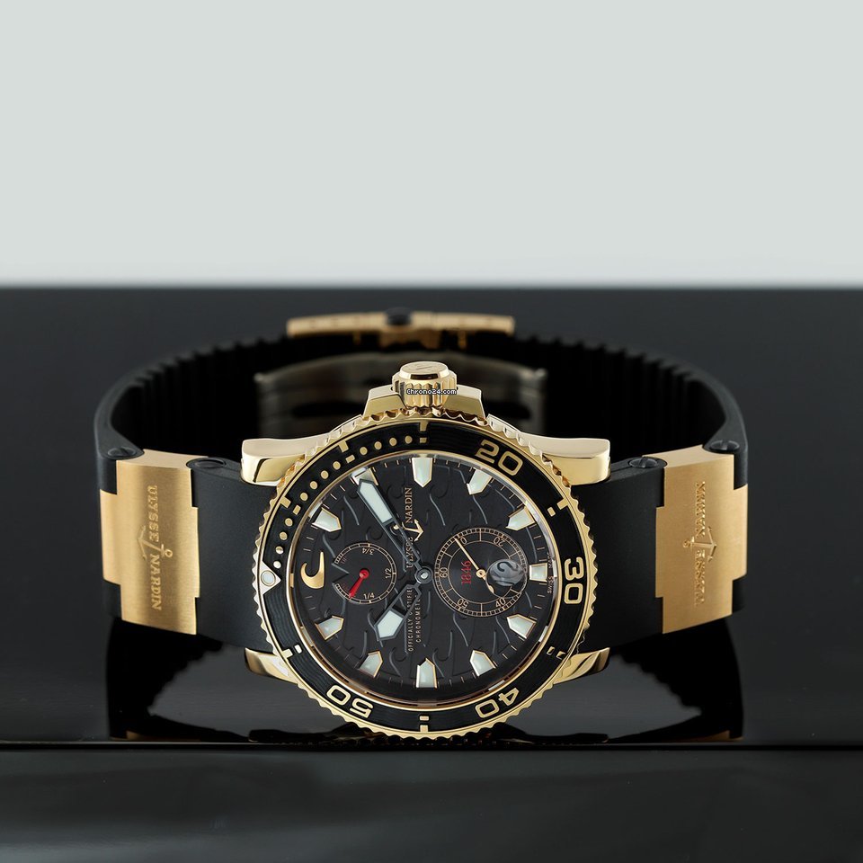 IMG_9081 Ulysse Nardin Maxi Marine Diver Mens watch Unisex Automatic Rose gold 266-37LE-3a Replica 7