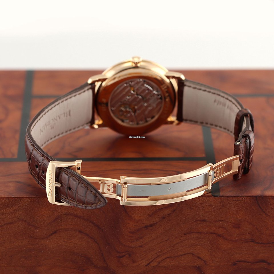 IMG_9081 Blancpain Villeret Ultra-Slim Mens watch Unisex Manual winding Rose gold 6606-3642-55b Replica 7