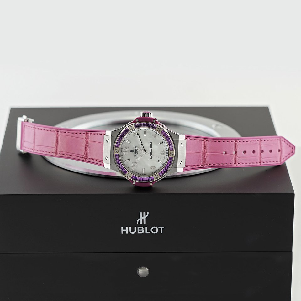 IMG_9081 Hublot Big Bang Tutti Frutti Womens watch Quartz Steel 361.sv.6010.lr.1905 Purple Replica 7