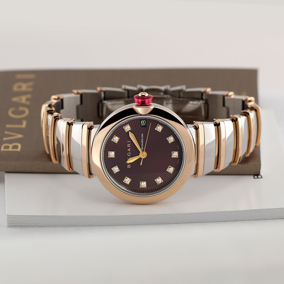 IMG_9081 Bulgari Lucea Womens watch Automatic Gold Steel 102497 Replica 7