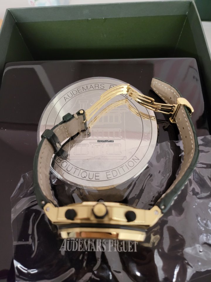 Audemars Piguet Automatic Yellow gold 26194BA monte napoleone green dial Replica 7