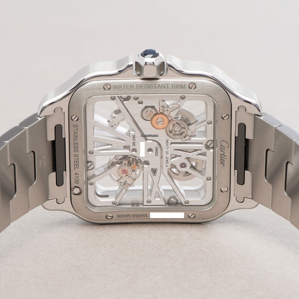 IMG_9081 Cartier Santos Mens watch Unisex Manual winding Steel WHSA0007 Replica 7