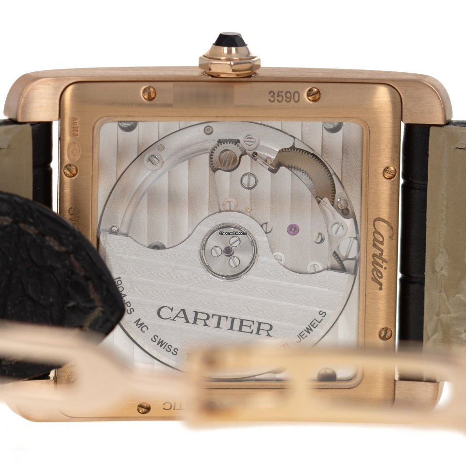 IMG_9081 Cartier Tank MC Mens watch Unisex Automatic Rose gold W5330002 3590 Replica 7
