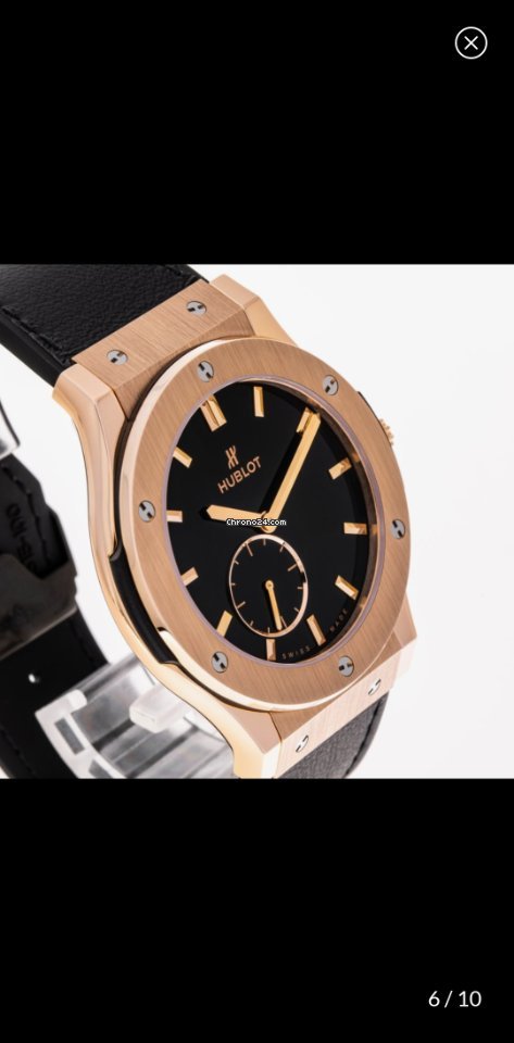 IMG_9081 Hublot Classic Fusion Ultra-Thin Mens watch Unisex Manual winding Rose gold 515.OX.1280.LR Replica 7