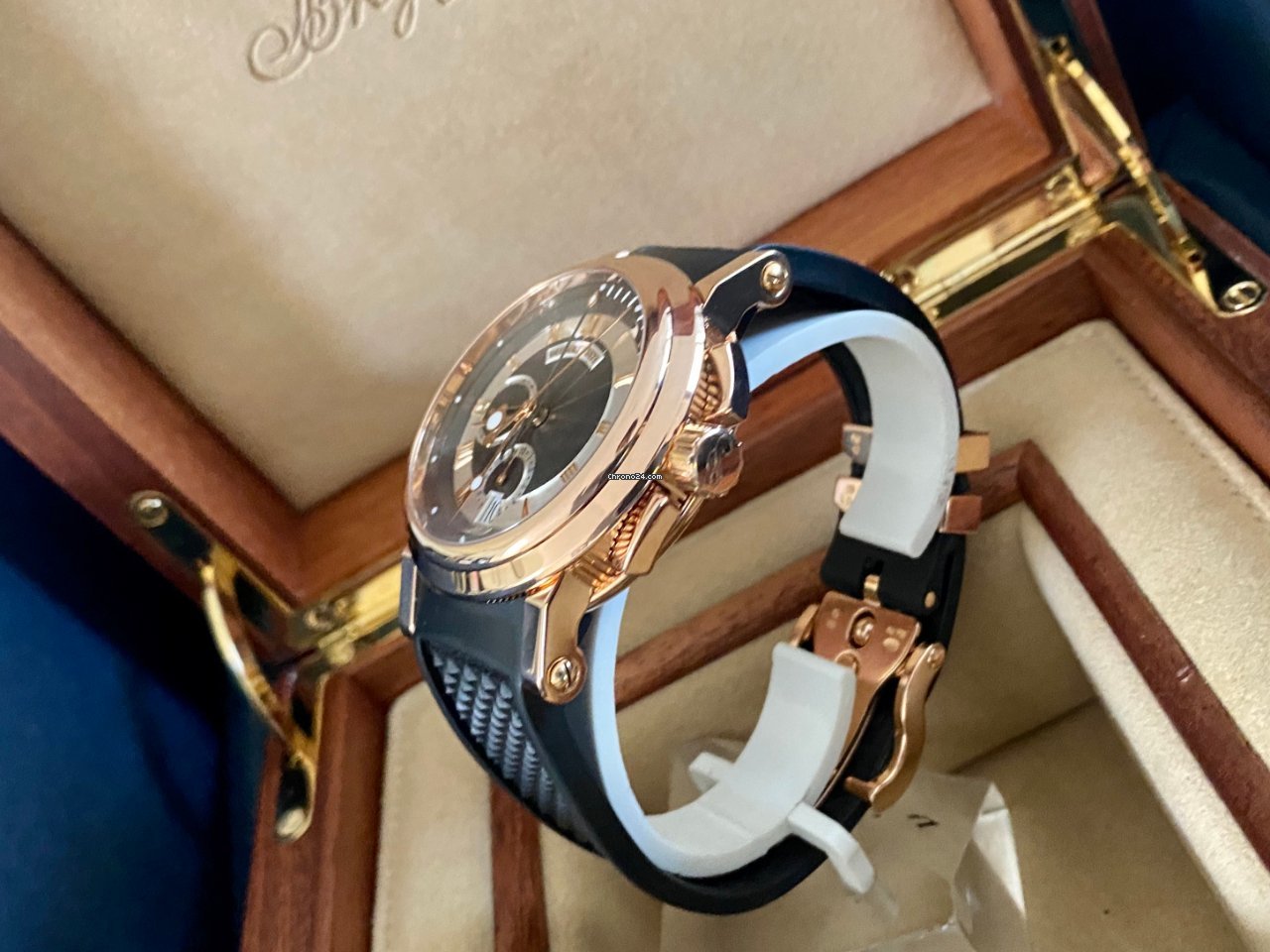 IMG_9081 Breguet Marine Mens watch Unisex Automatic Rose gold 5827BR Z2 5ZU Replica 7