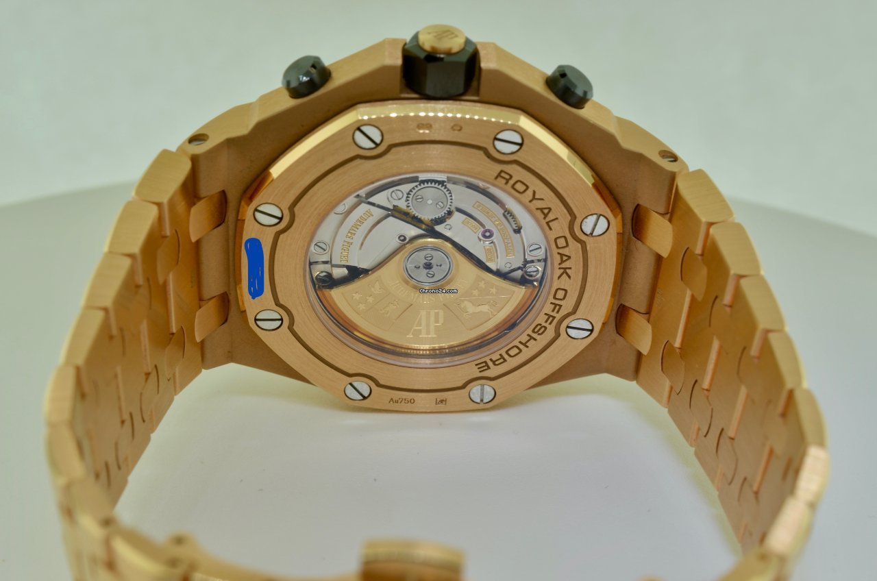 IMG_9081 Audemars Piguet Royal Oak Offshore Chronograph Mens watch Unisex Automatic Rose gold 26470OR.OO.1000OR.03 Replica 7