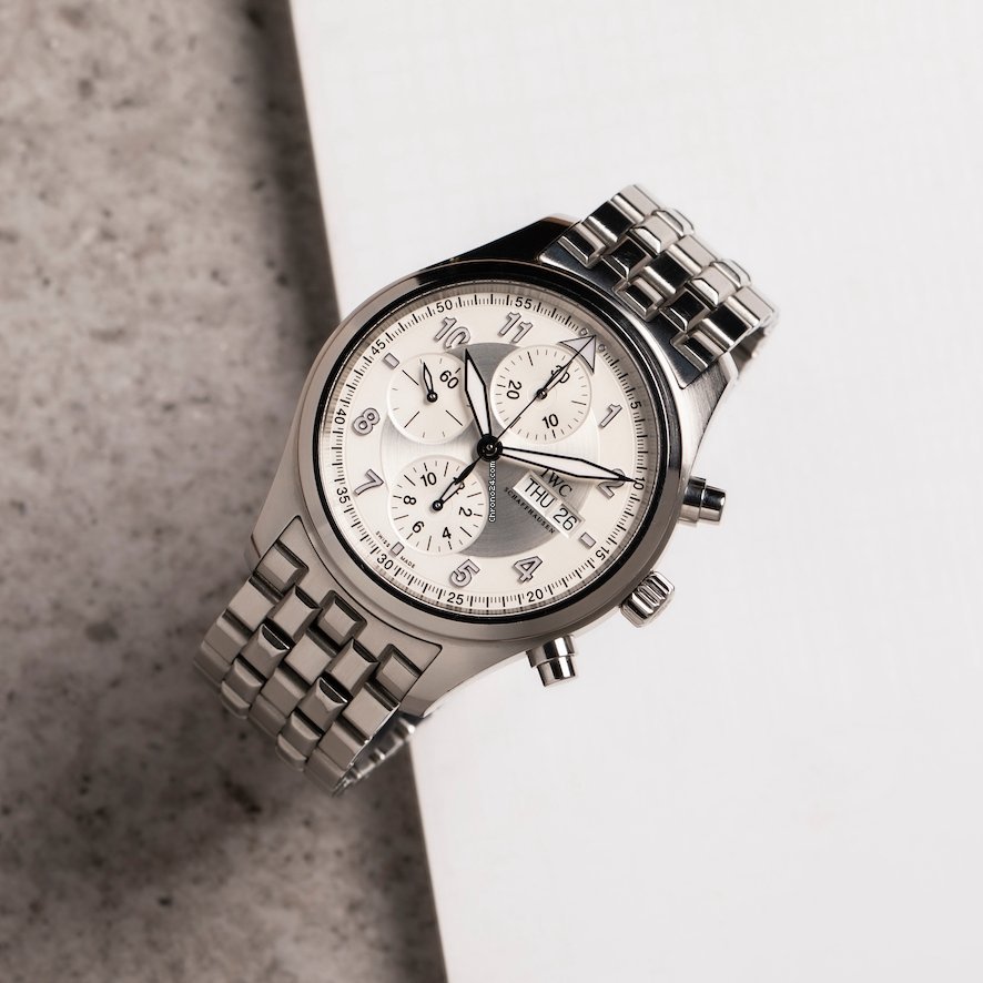 IMG_9081 IWC Pilot Spitfire Chronograph Mens watch Unisex Automatic Steel IW371705 Replica 7